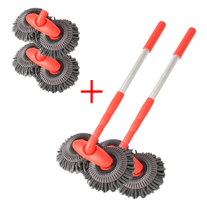 2 AutoWash + 2 Extra Mop Heads